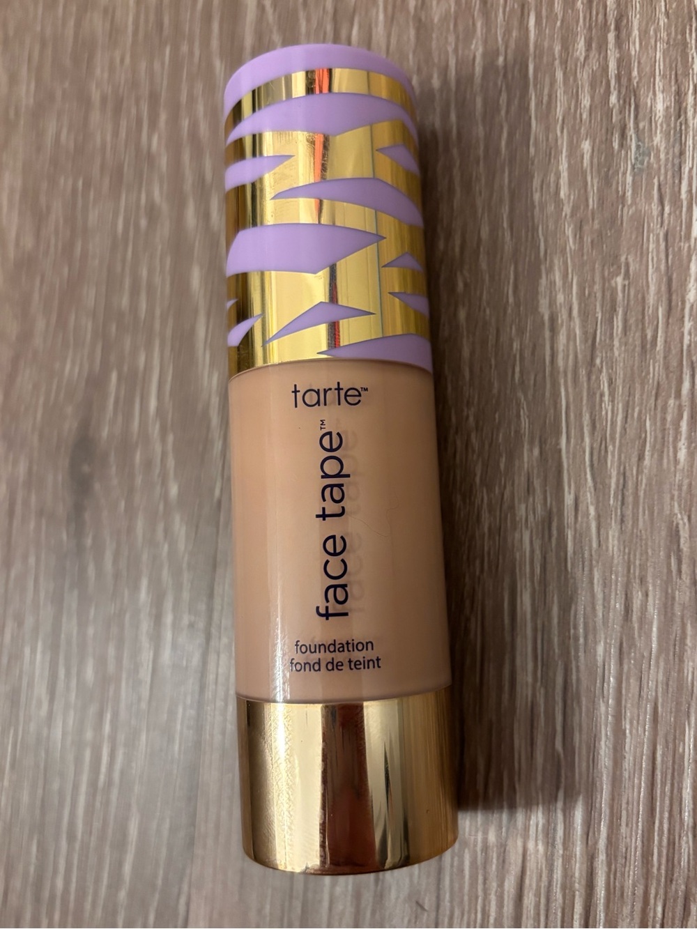 tarte Face Tape Foundation — Light Beige with Lavender and Gold Accents